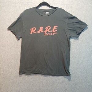 ZCL Men's Black Graphic R.A.R.E Breed Crew Neck Short Sleeve T-Shirt Size L